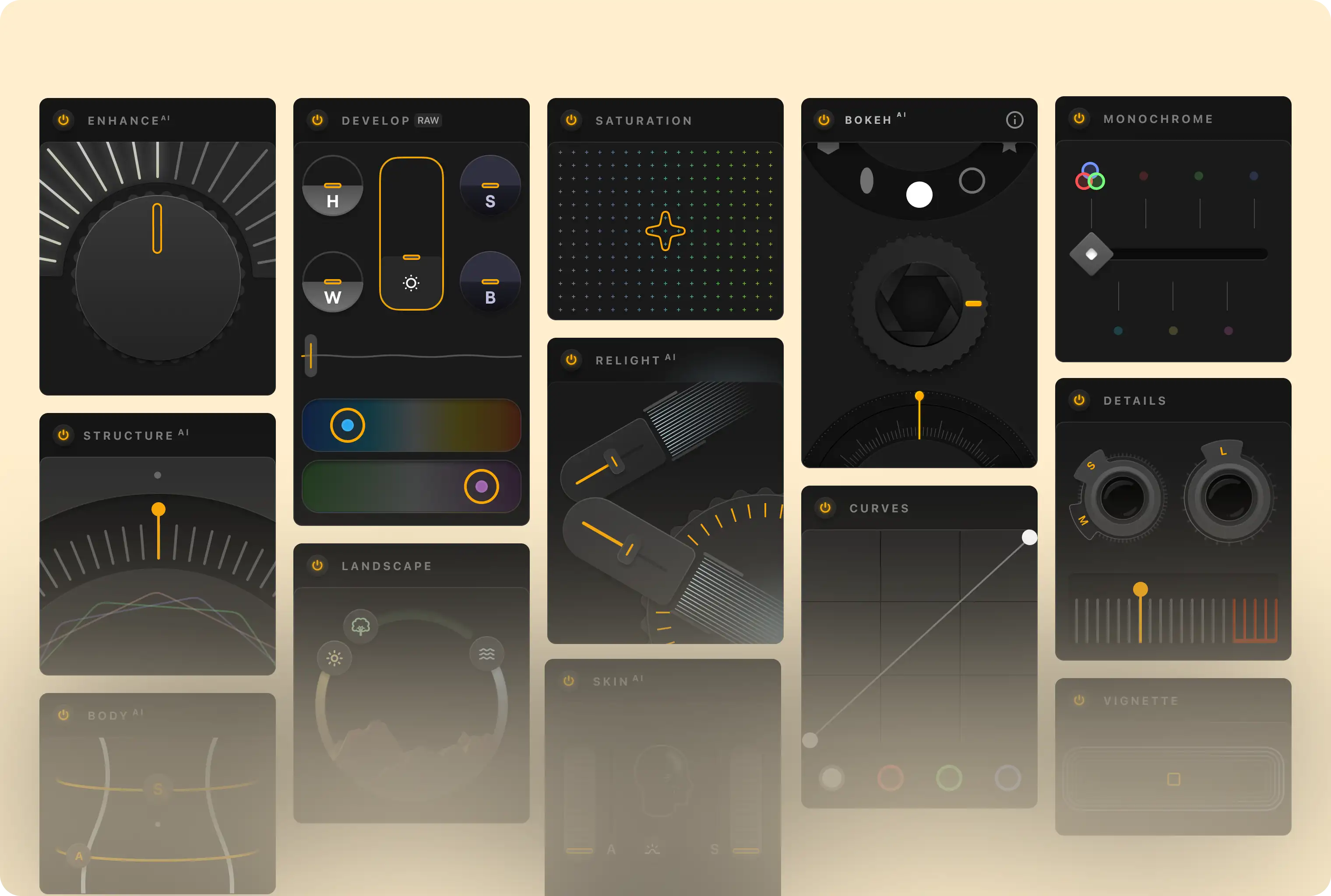Custom photo editing controls