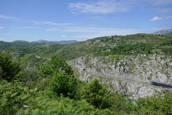 The Arenas–Ortiguero road The Arenas–Ortiguero road