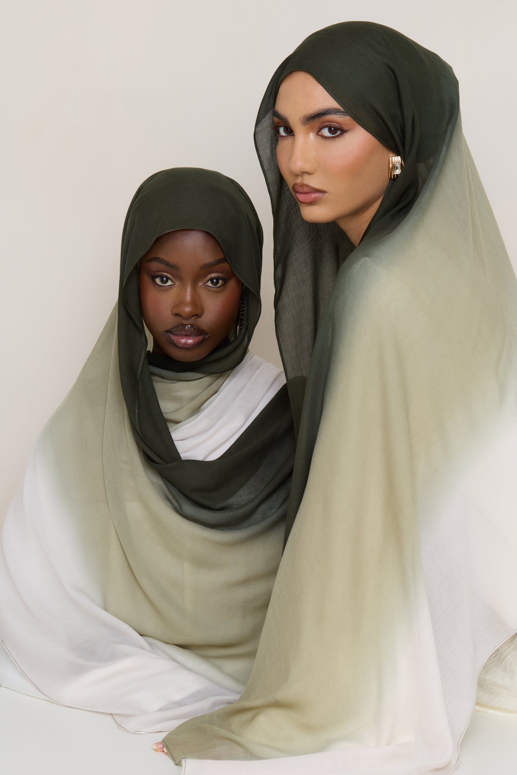 Ombre Modal Hijab - Tea Forest Hijabs Veiled 