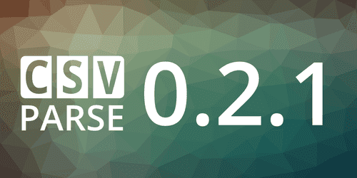 Node CSV version 0.2.1 Node CSV version 0.2.1