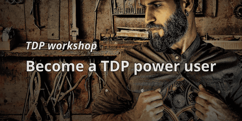 TDP workshop: Become a TDP power user from your terminal TDP workshop: Become a TDP power user from your terminal