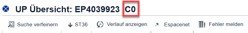 Abb. 4: C0-Marker für die eingetragene einheitliche Wirkung