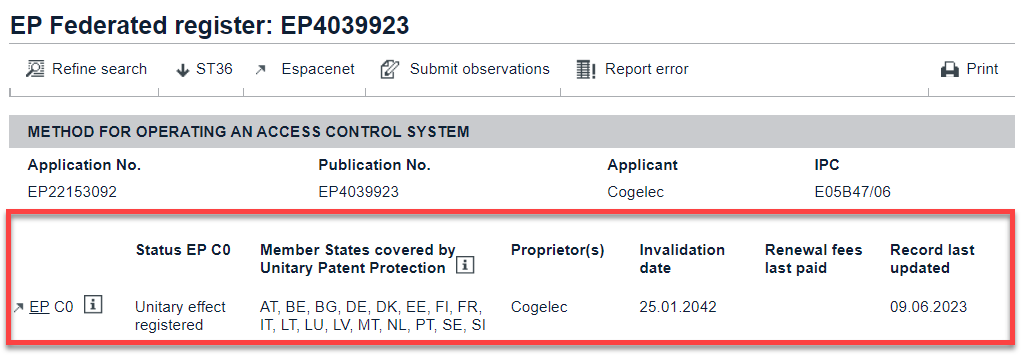 Fig. 7: EP Federated Register view