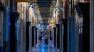 ASHBURN, VA - MAY 9: People walk through the hallways at Equinix Data Center in Ashburn, Virginia, on May 9, 2024. (Amanda Andrade-Rhoades for The Washington Post via Getty Images)
