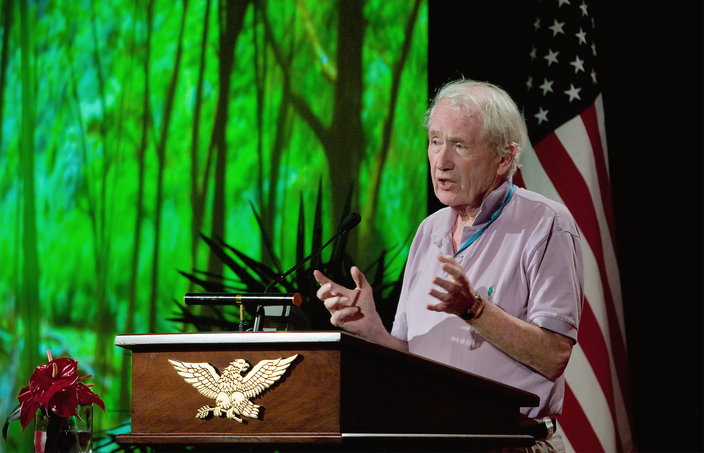 Author Frank McCourt, recipient of the Pulitzer Prize for Angela's Ashes, casts his spell over the Academy's delegates.