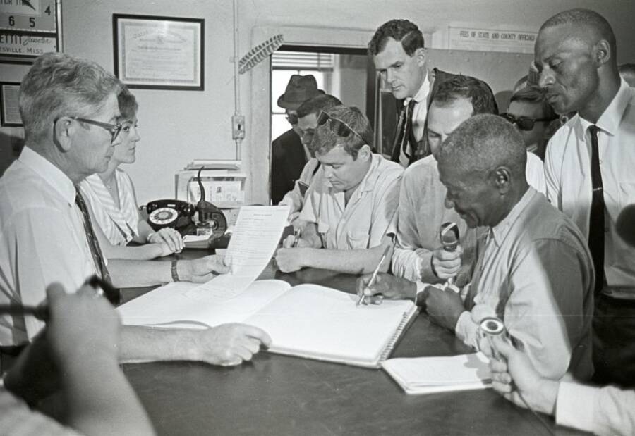 Black Man Preparing To Vote