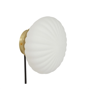 Hübsch Kumu Wandlampe Ø18 Weiß