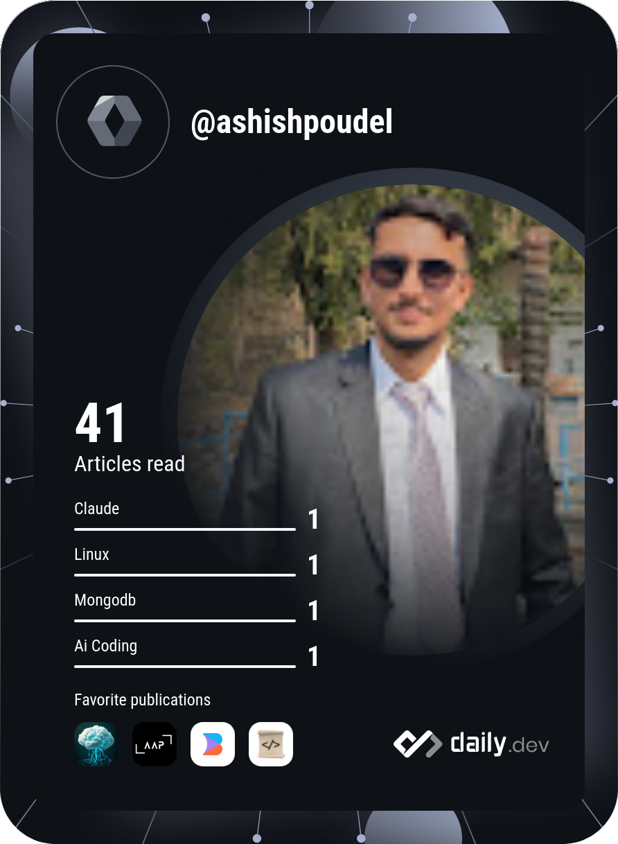 Ashish Poudel's Dev Card