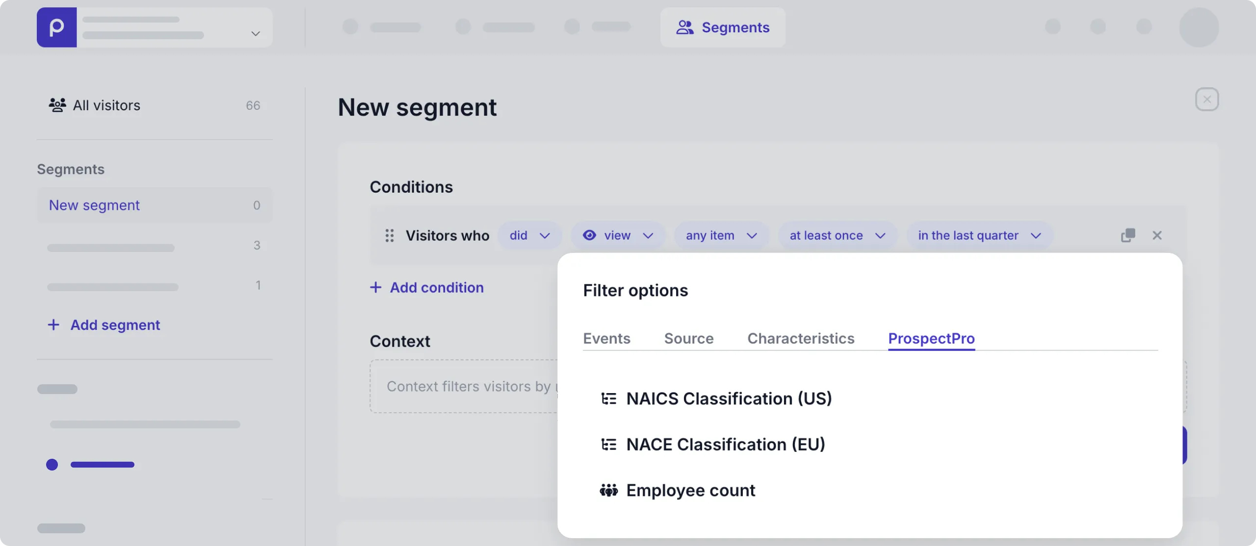 ProspectPro segment example