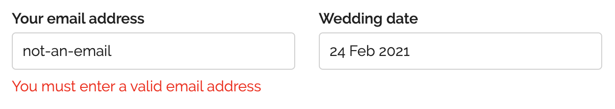 Web form validation
