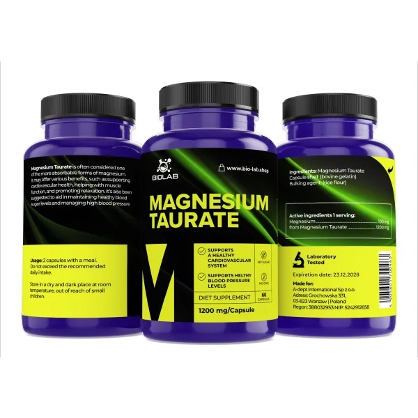 Magnesium taurate 1200 mg,...
