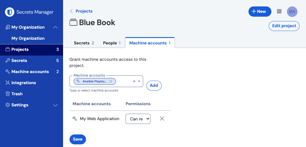Add a machine account