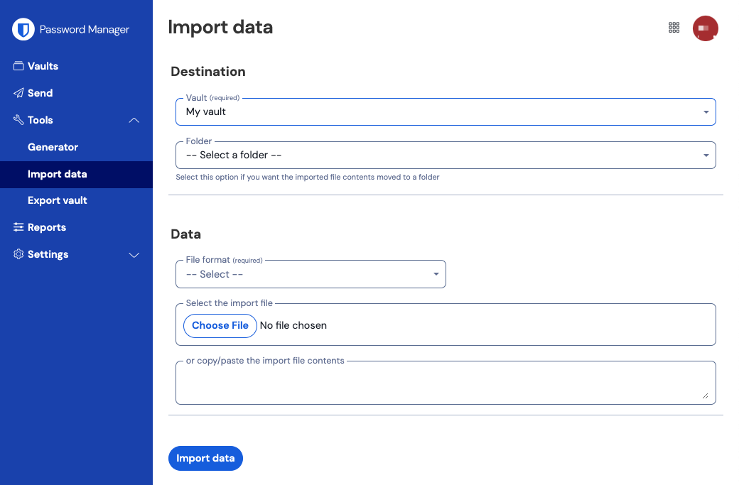 Import data