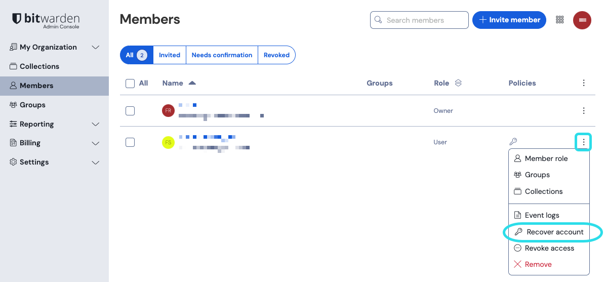 アカウント回復