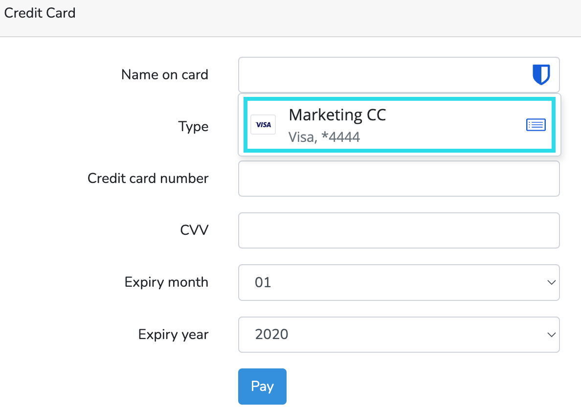 Inline Autofill Card