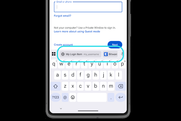 Android inline autofill