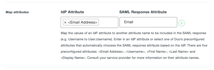 Required Attribute Mapping