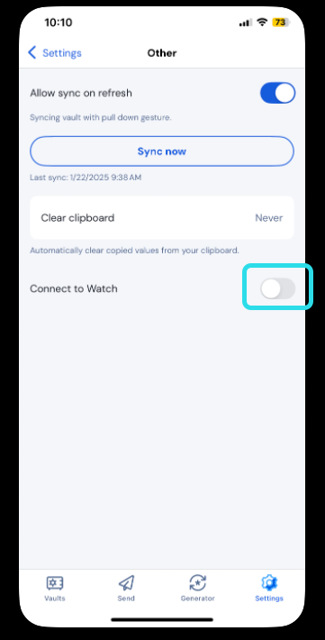 Connect to an Apple Watch