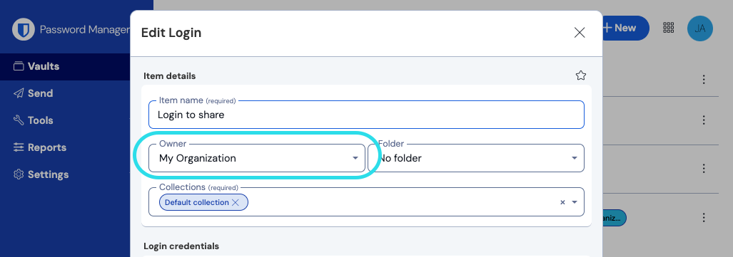 Change item ownership