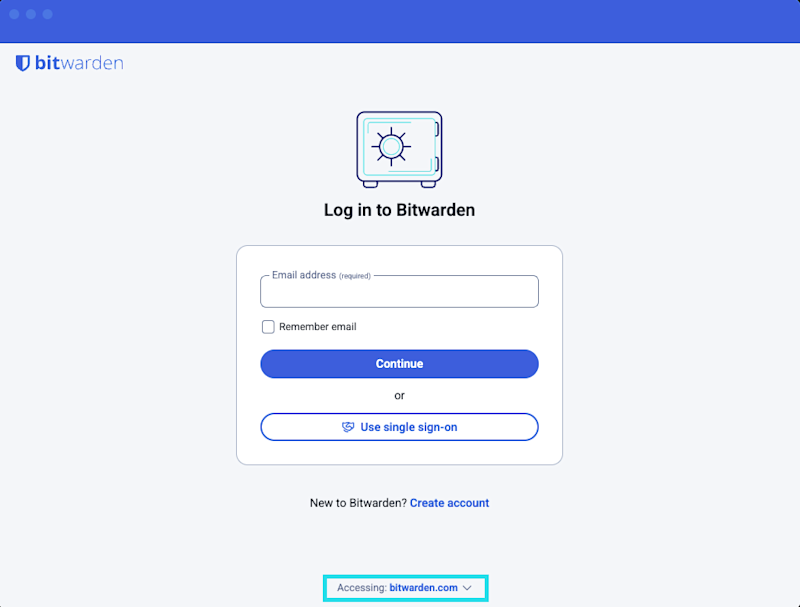 Region selector on desktop apps