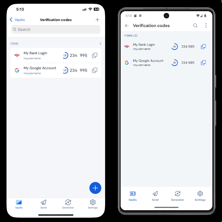 Verification codes on mobile
