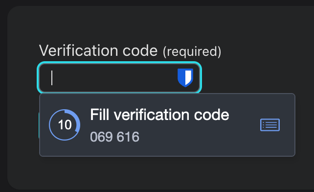 TOTP inline autofill single login