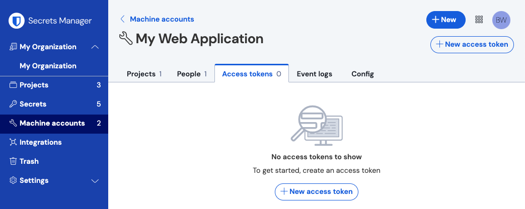 Crear token de acceso