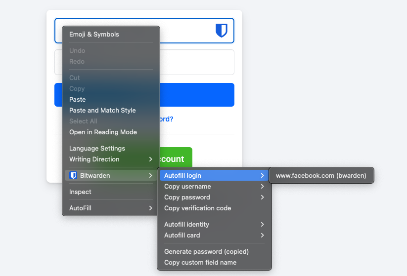Browser Extension Context Menu