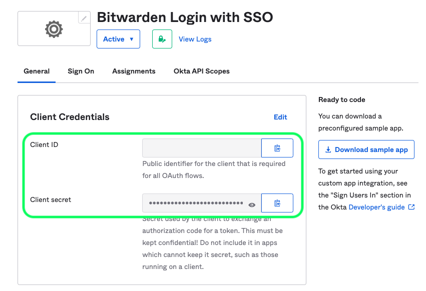 App Client Credentials
