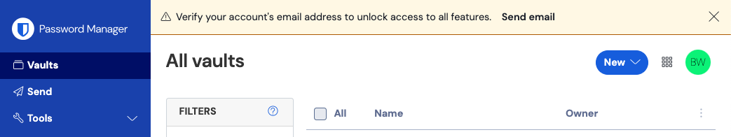 Send verification email