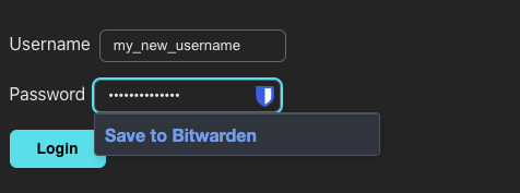 Save login to Bitwarden