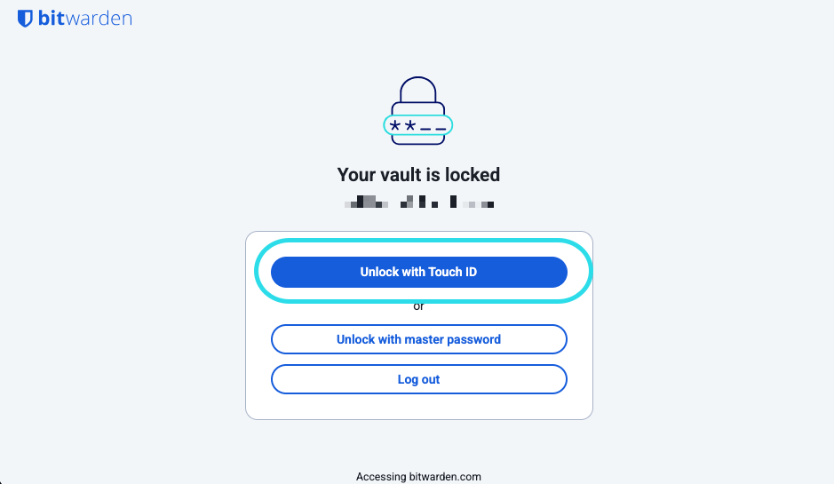 Unlock desktop with biometric