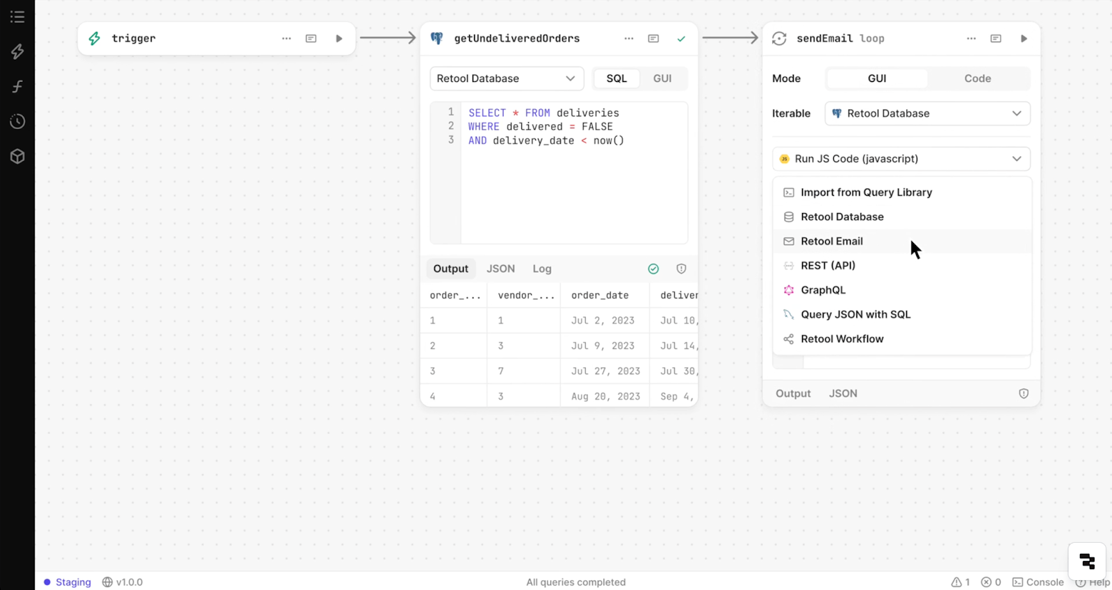 A Retol workflow.