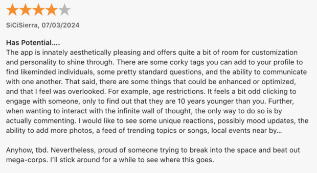 NoPlace customer review has potential aesthetically pleasing with customization option