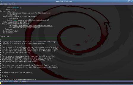 Script plugin: detail of a script Script plugin: detail of a script