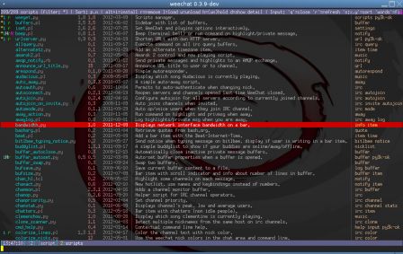 Script plugin: list of scripts Script plugin: list of scripts