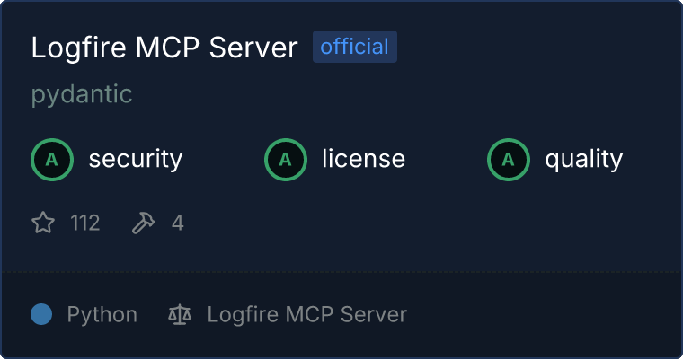 Pydantic Logfire Server MCP server