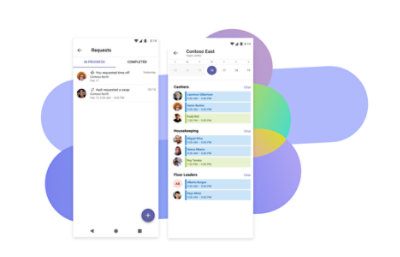 Szabadságkérelmek és beosztotti diagram a Teams Műszakok funkciójában.