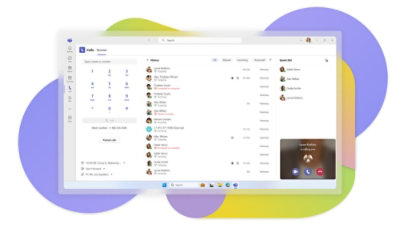 Un utilisateur reçoit un appel dans l’application Appels de Teams.