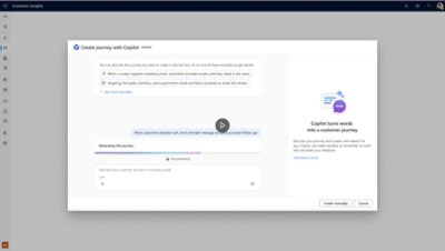 Dashboard dei dati di Customer Insights con varie informazioni.