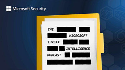 Những từ ngữ đồ họa về podcast Microsoft Threat Intelligence