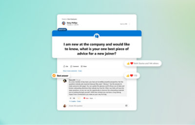 A screenshot of a chat about new joiner at the company