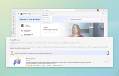 Viva Learning: Sales Academy, Kurse, Empfehlungen, Kompetenzen, Roadmap. Jetzt Lernangebote nutzen!