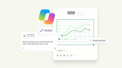 A screenshot of a computer displaying a graph with the text Analyst visible