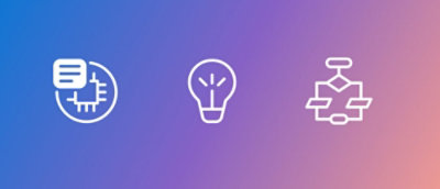 Spuldze ar violetu un zilu fonu.