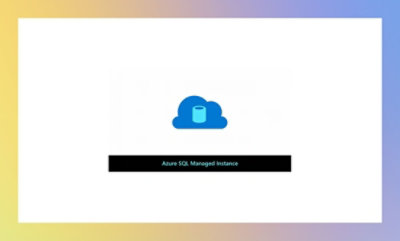 A logo of a cloud with the text Azure SCK Managed Instance.