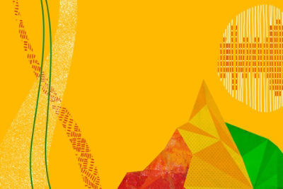 Élénk színű Teams-háttér sárga, narancssárga és zöld árnyalatokkal a Fekete történelmi hónaphoz