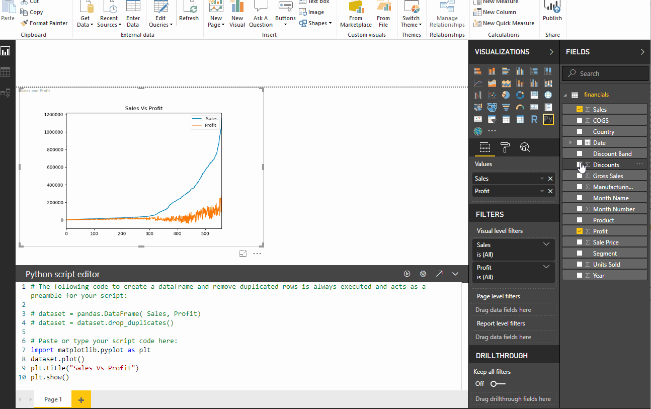 Power BI’s integration with R & Python