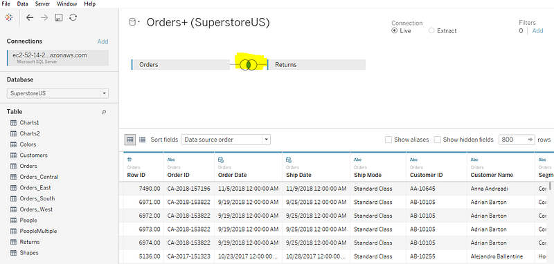 Getting data from multiple Tables from the same database