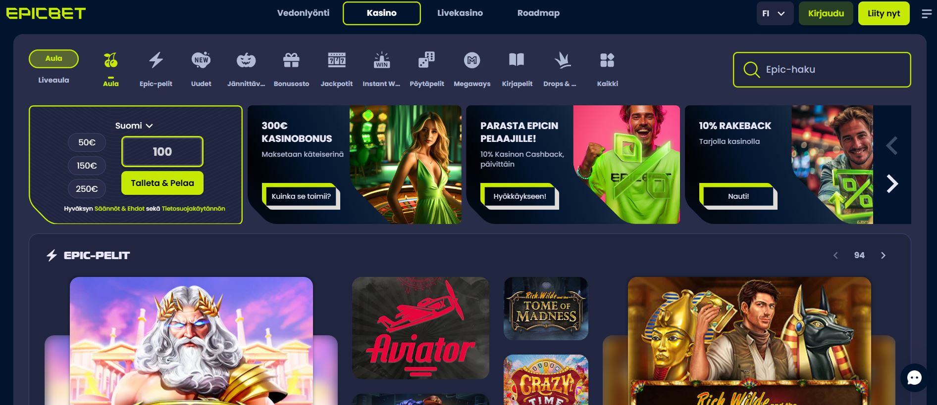 epicbet etusivu
